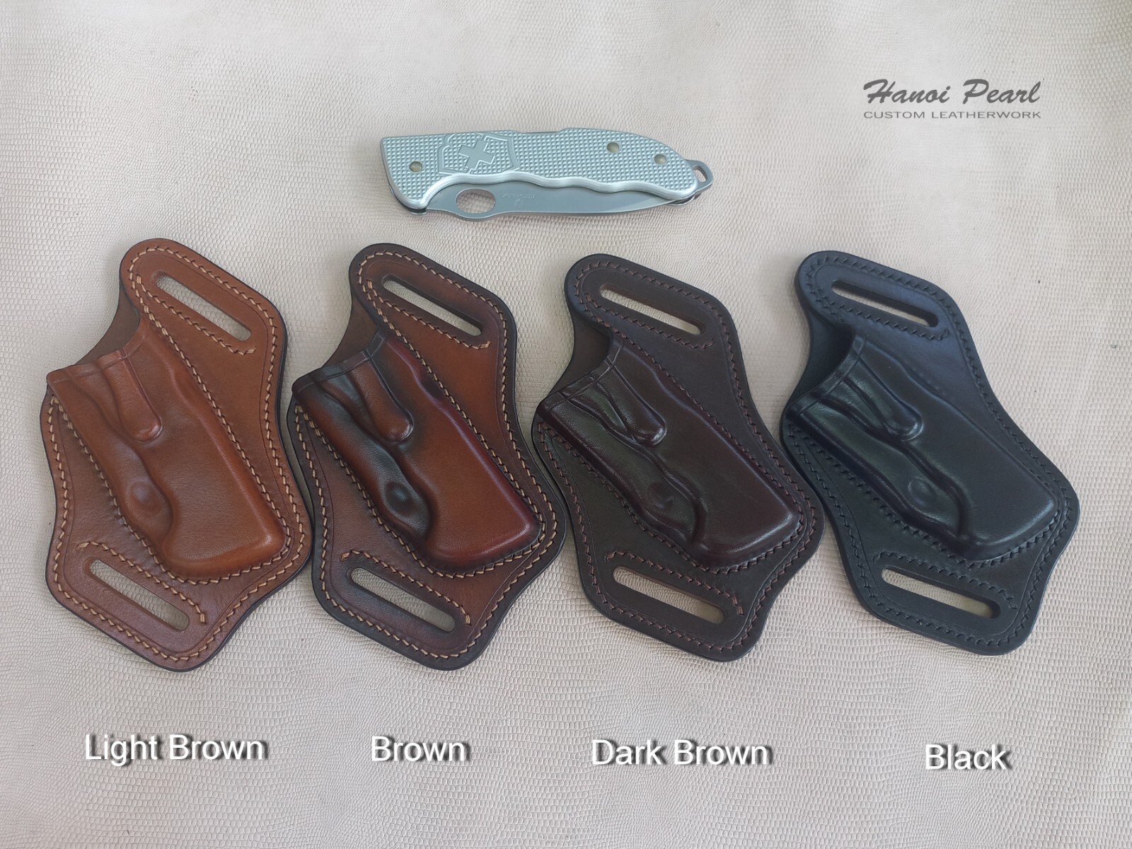 Custom Canted Leather Sheath for SAK Victorinox Hunter Pro Alox [Sheath Only]