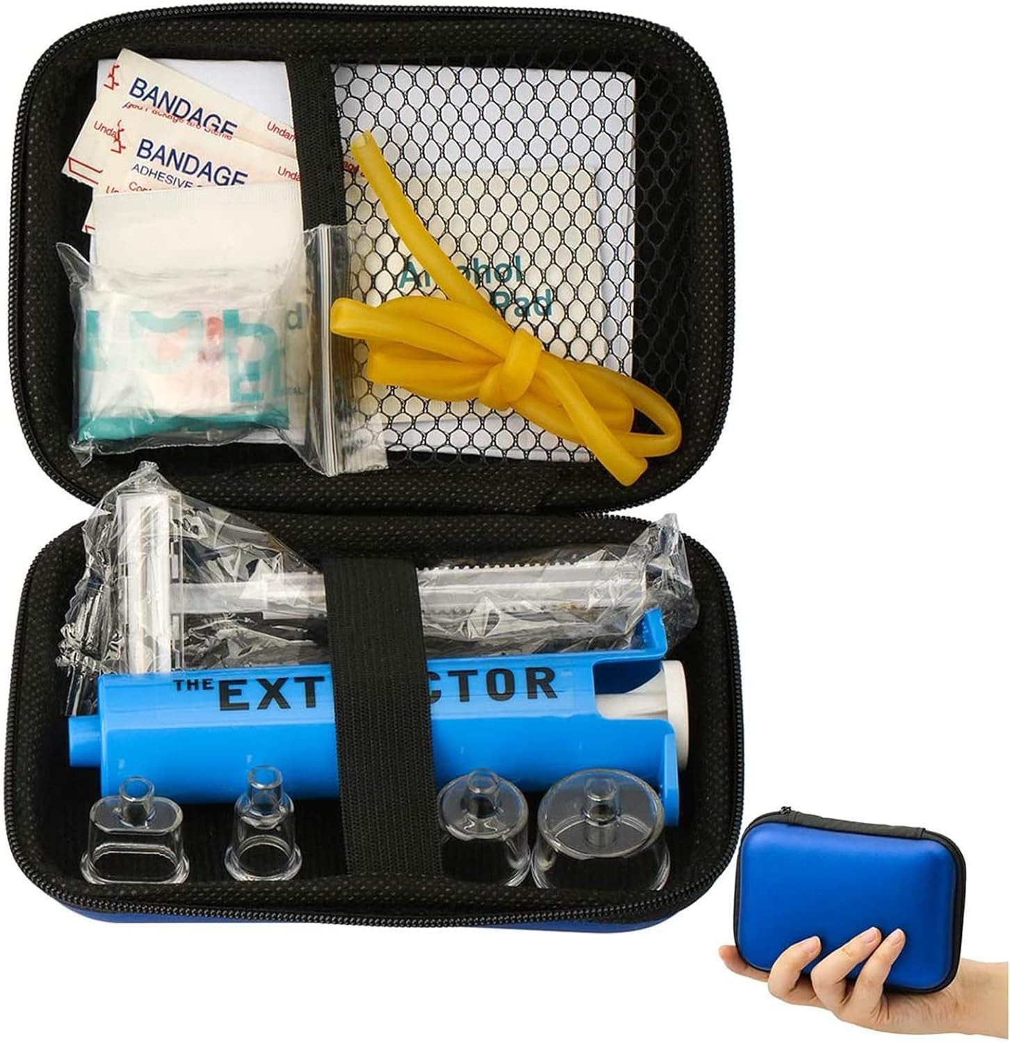 Lightweight First Aid Kit with Venom Extractor for Hiking and Camping Adventures