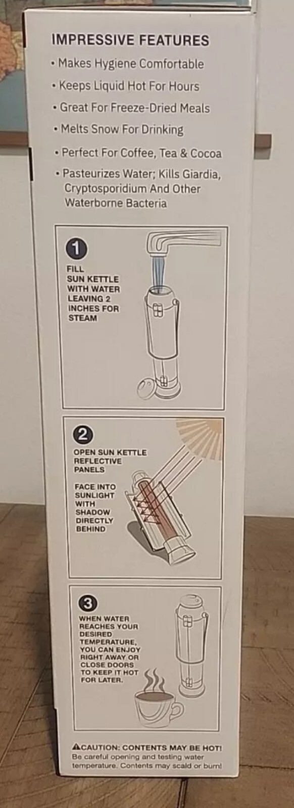 4Patriots Sun Kettle Rocket Solar Thermos Cooker Boil Water Heater 4 Survival