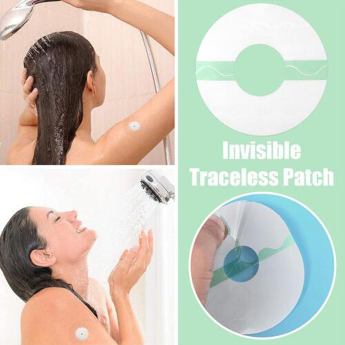 30PCS Adhesive Patches Waterproof Sensor Covers Flesh Flexib For Freestyle Libre