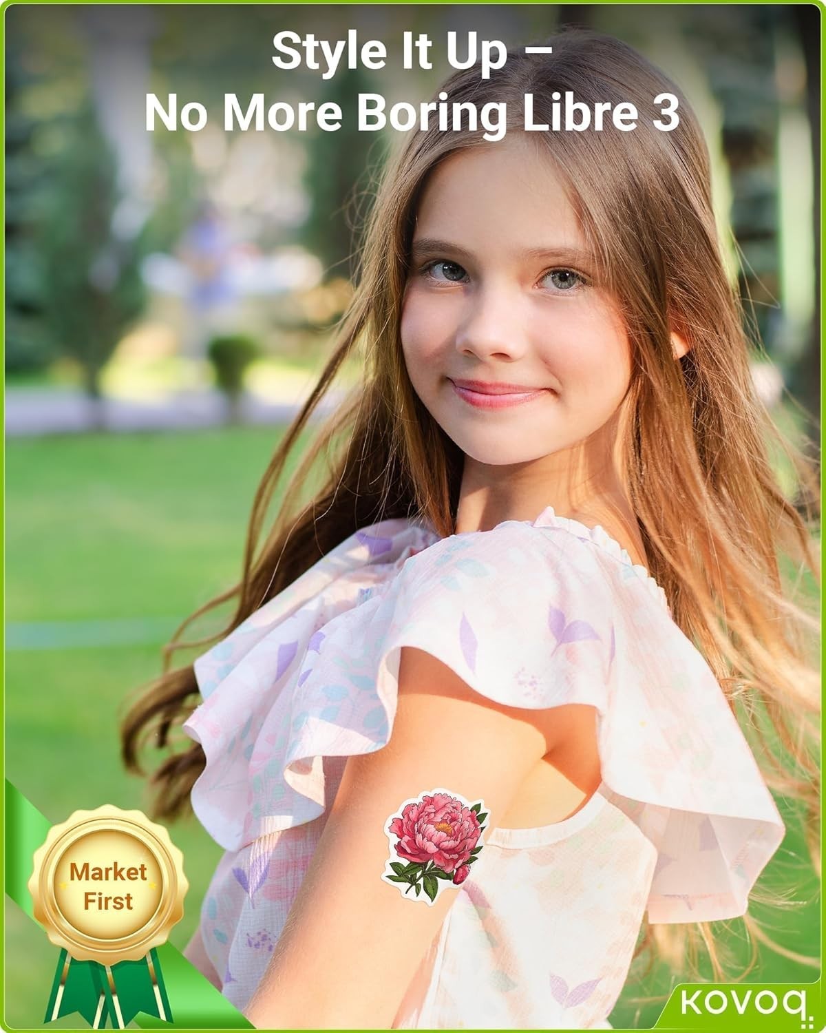 Stylish Floral Sensor Covers for Libre 3 & Plus – Waterproof and Hypoallergenic
