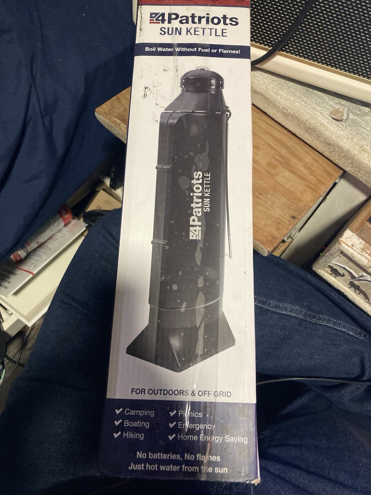 Used 4Patriots Sun Kettle Rocket Solar Cooker Boil Water Heater Survival 16.9 oz