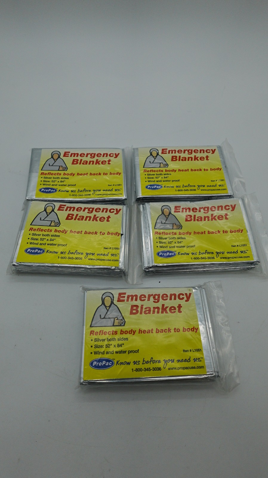 PROPAC 5 Pk Rescue and Emergency Blanket – Lightweight Survival & Safety Gear