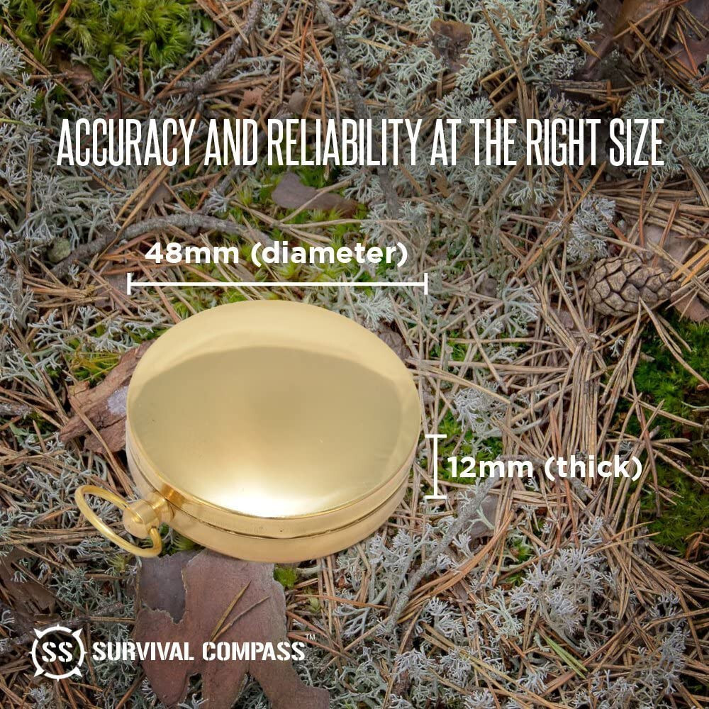 Camping Survival Compass Glow in The Dark Military Compass OPEN BOX