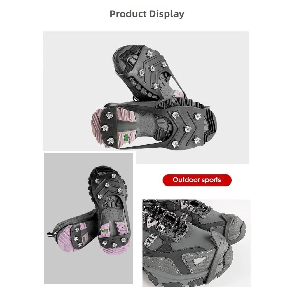 For Snow and Ice Antislip Shoe Covers with Rubber and Steel Claws for Winter