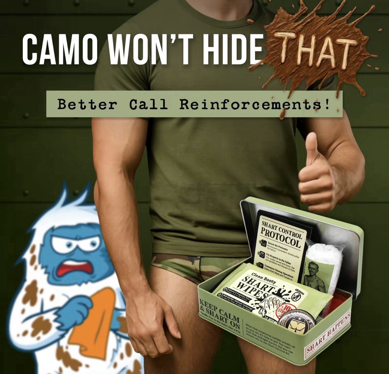 Witty Yeti’s Military-Grade Shart Survival Kit for When Your Butt Commits Tre