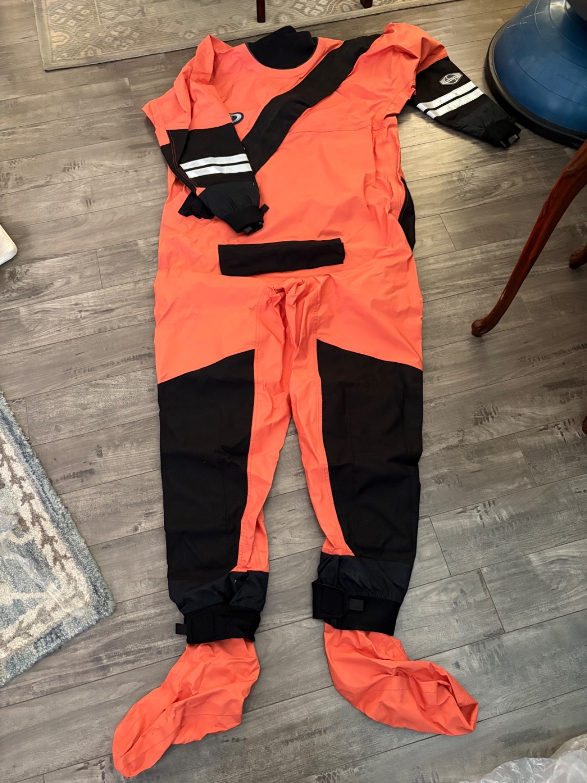 Water rescue equipment. O.S Systems orange and black XL rescue suit