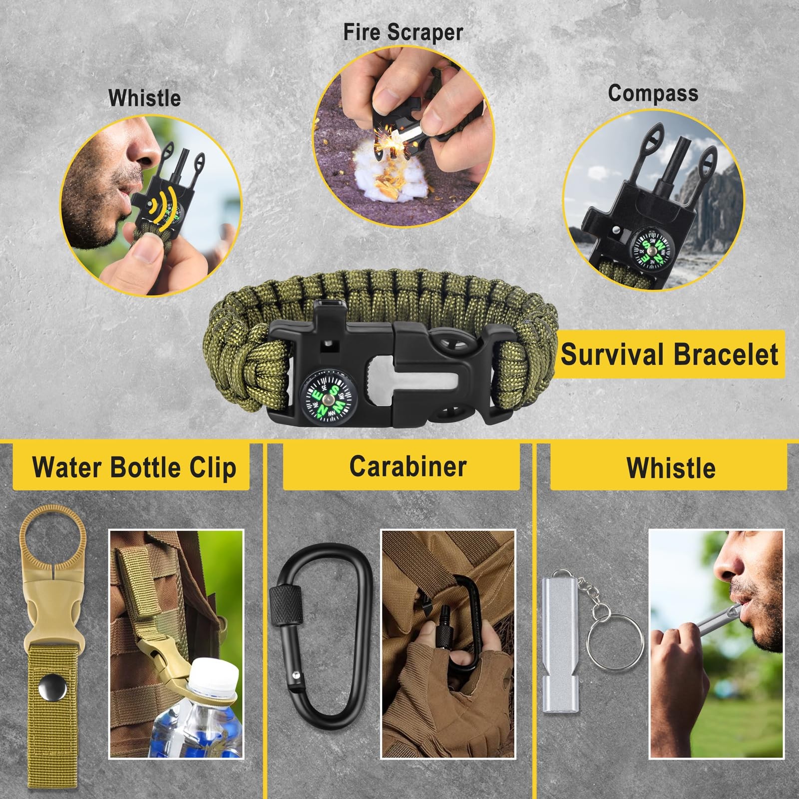 Kit De Supervivencia 28 En 1 Con Equipo De Emergencia Para Acampar Lujo