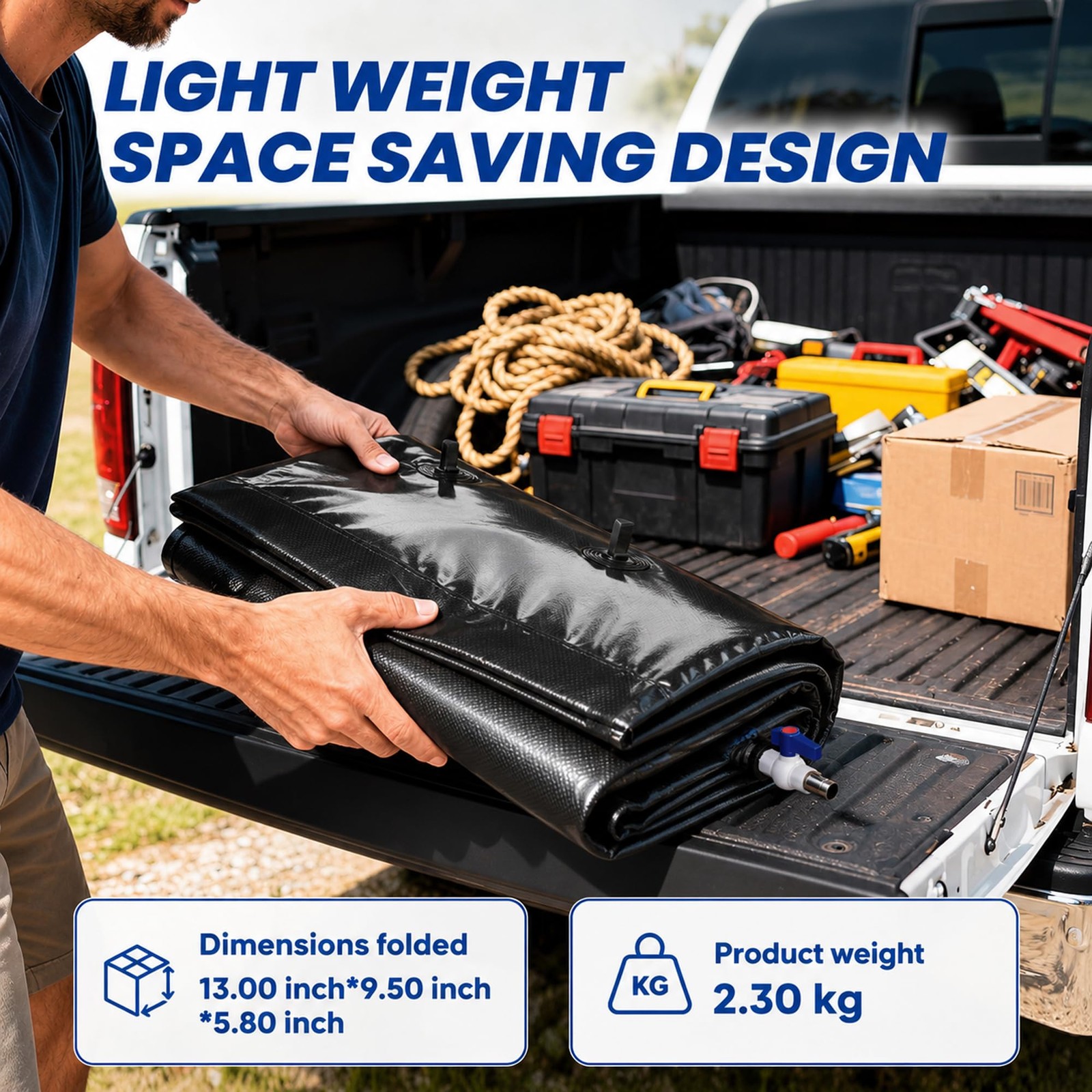 Zxzyhfty Large Capacity Water Storage Bladder Portable Water Tank Containers