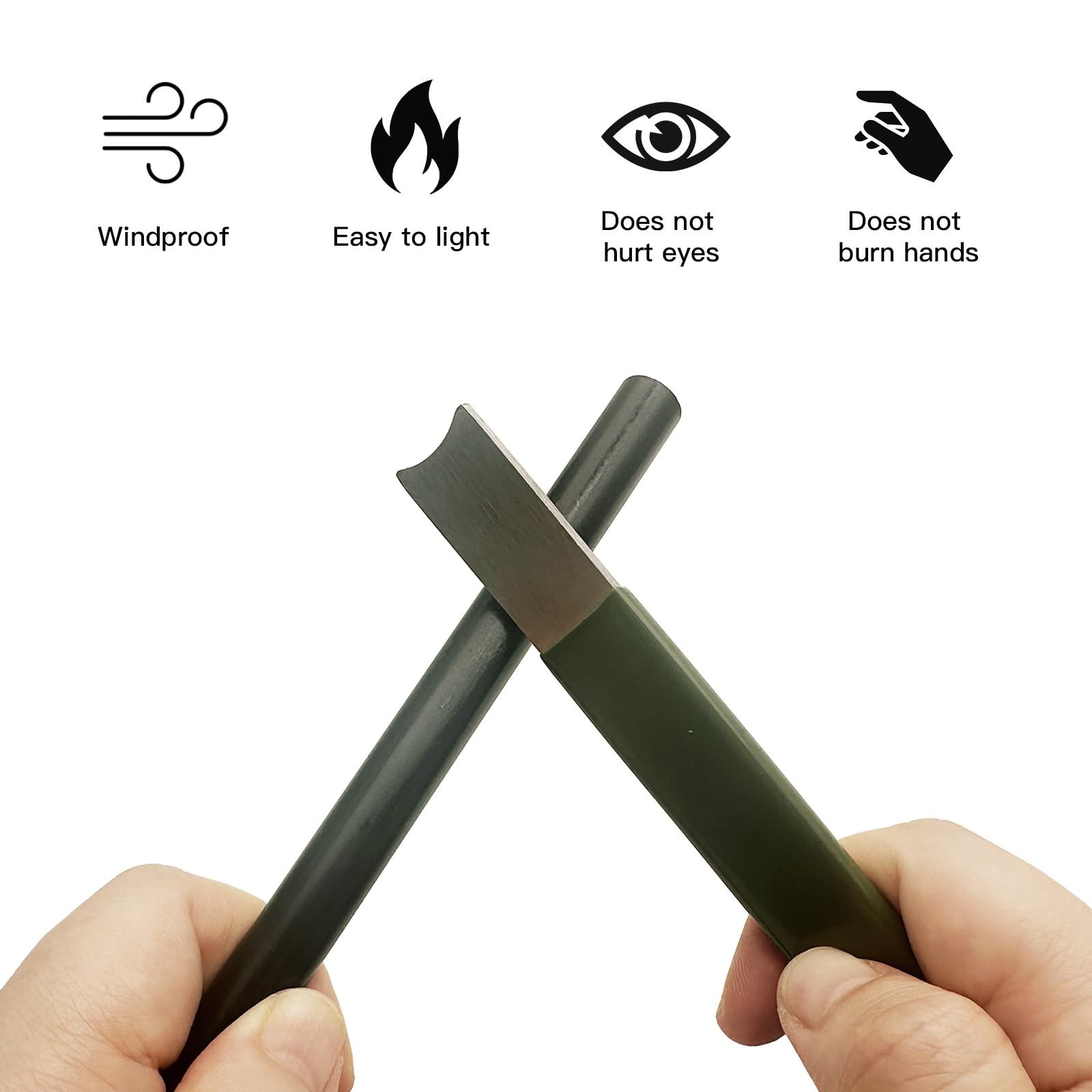 3-Pack 5″ Ferro Rod Fire Starter with 4.92″ Striker Scraper Survival Ferrocer…