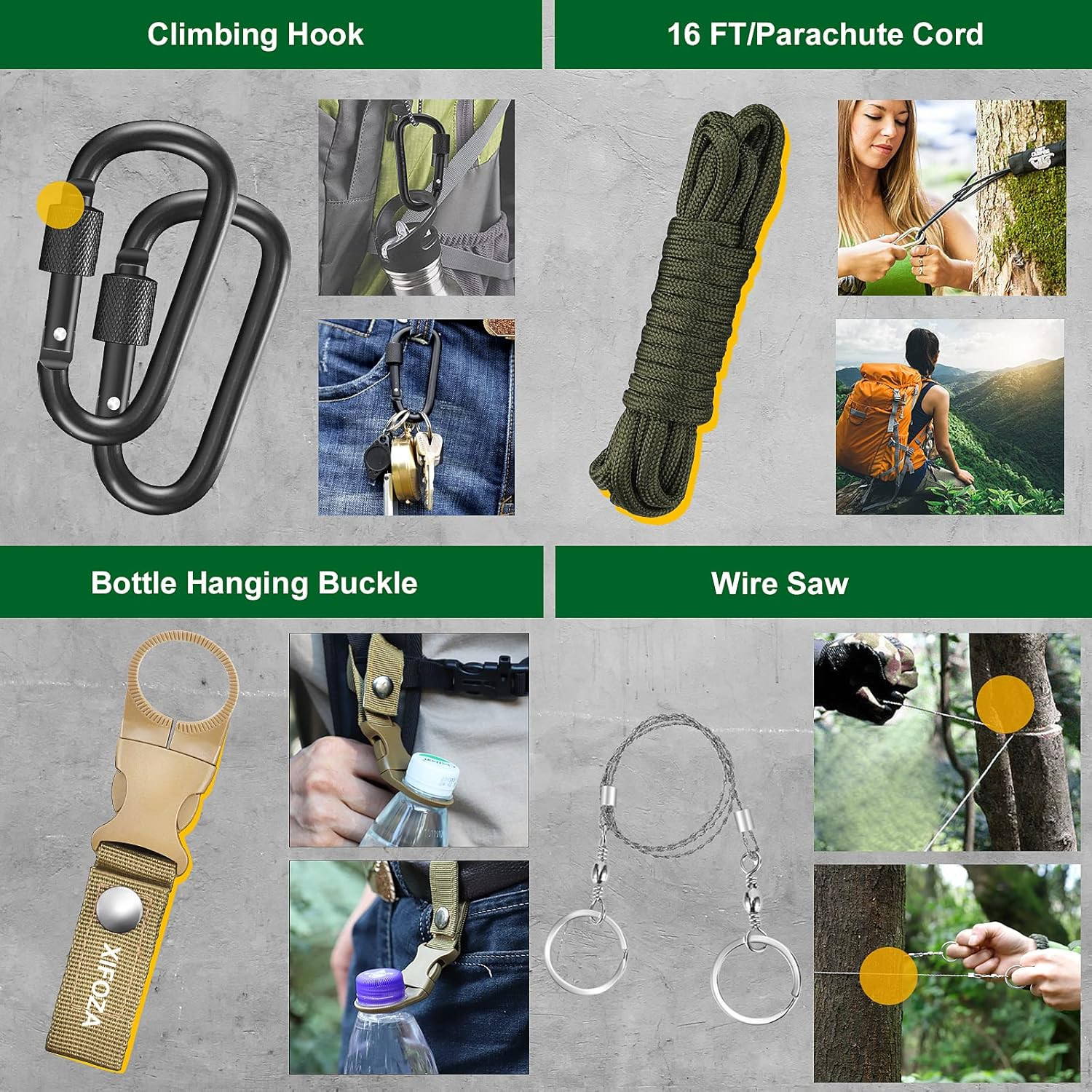 Survival Kits 27 in 1, Survival Gear and Supplies, Christmas Stocking Stuffers C