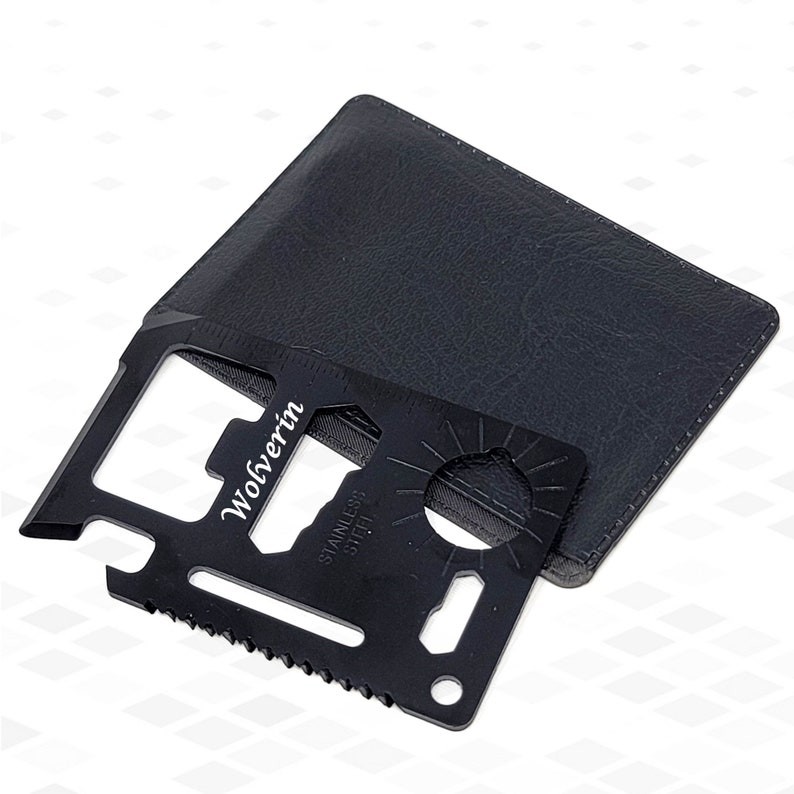 Wallet-Sized Multi-Tool Black Card – Stainless Steel EDC Gear for Everyday Fixes