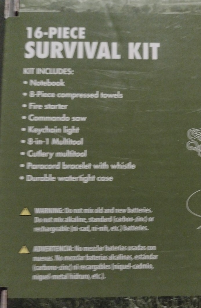 OZARK TRAIL 16 PIECE SURVIVAL KIT PINK FIRE STARTER COMMANDO SAW MORE NEW