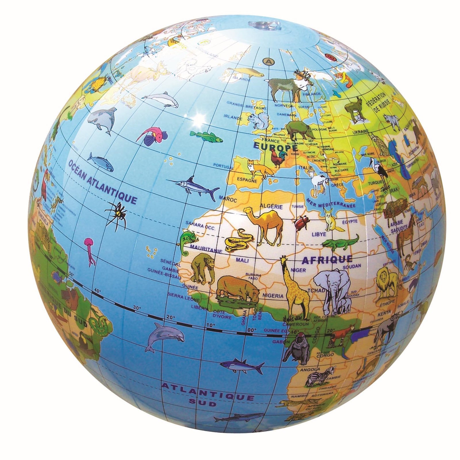 Sarl – 057 F – Globe Inflatable – Animals – Size 30cm