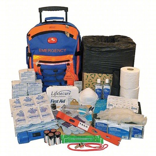 Lifesecure 10850 Group Emergency Survival Kit Rolling Evacuation Backpack