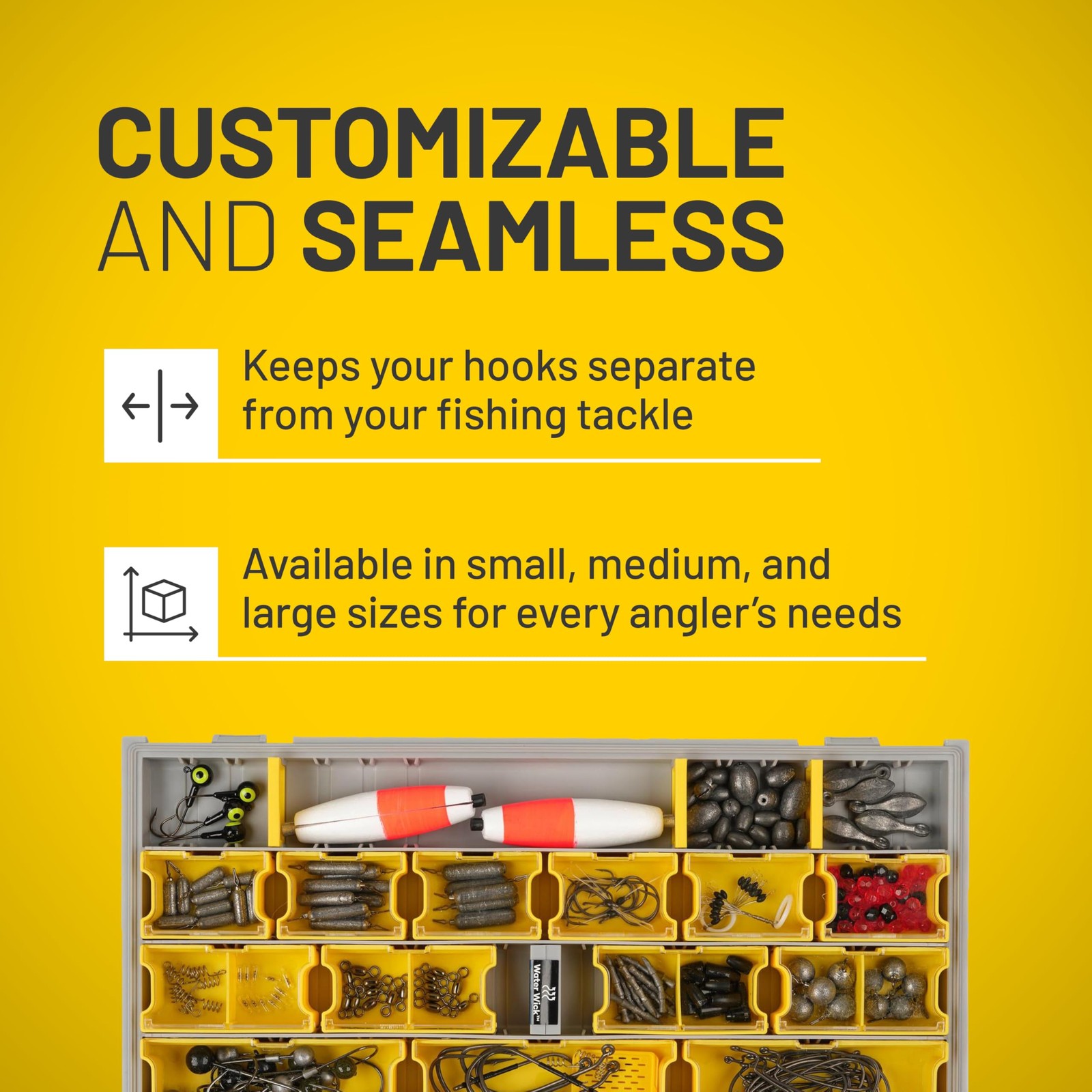 Plano Edge Terminal Small Hook Retainer Box, 3-Pack, Tackle Small, Yellow