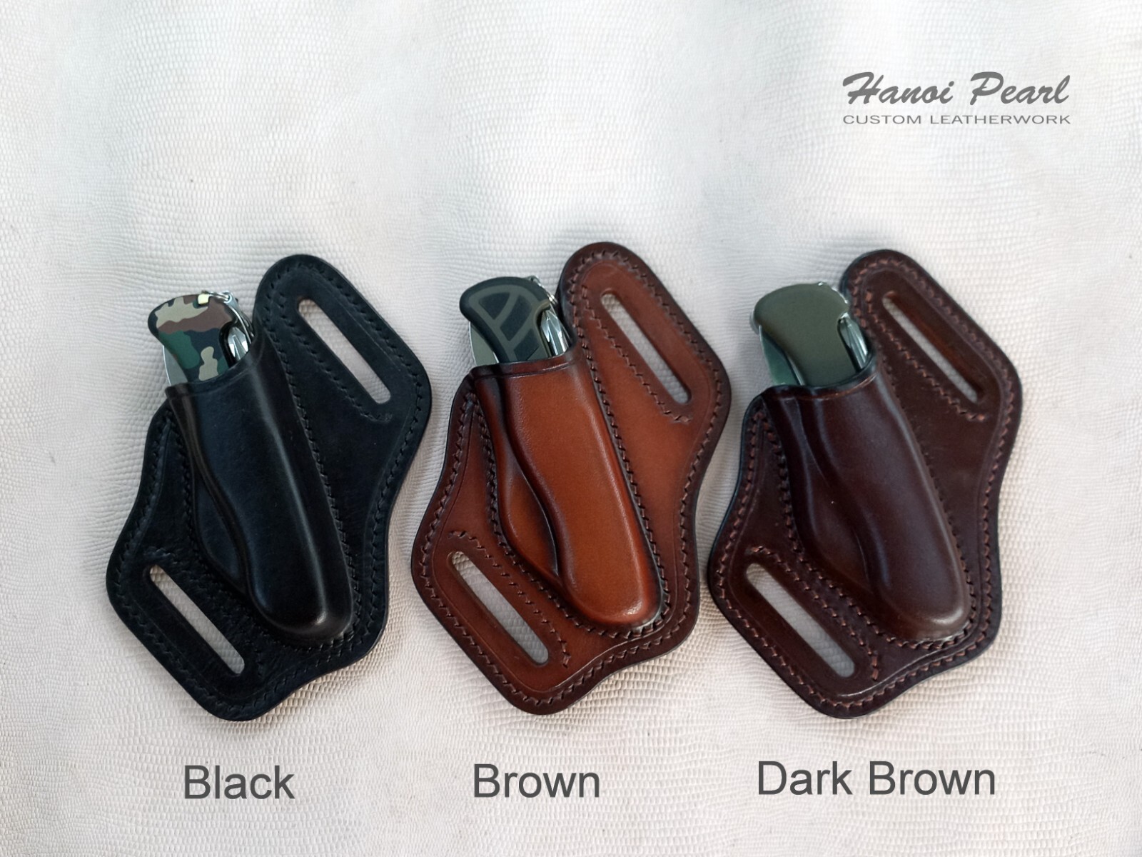 Custom Leather Sheath for Victorinox Soldier 08 or similar 111mm versions