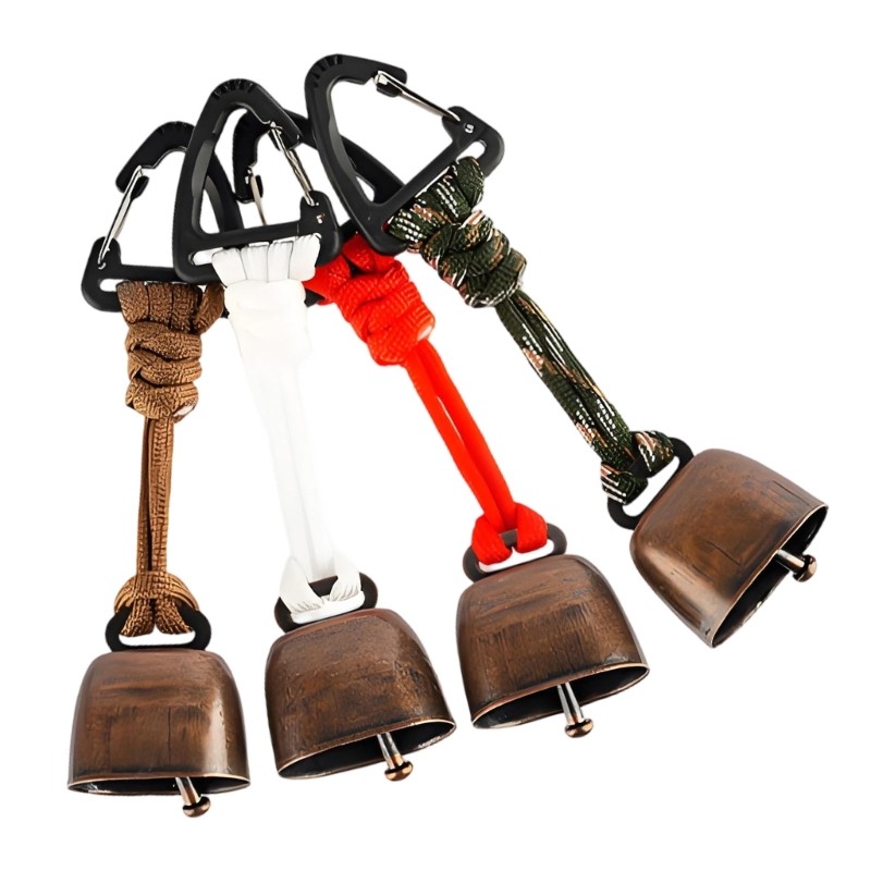 Outdoor Bear Bells Loud Cast Iron Cowbell For Hiking Camping And Pet Safety