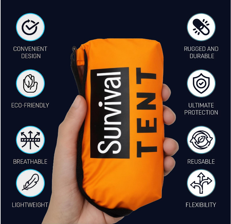 Life Tent Emergency Survival Shelter – 2 Person Emergency Tent – Use as Survival