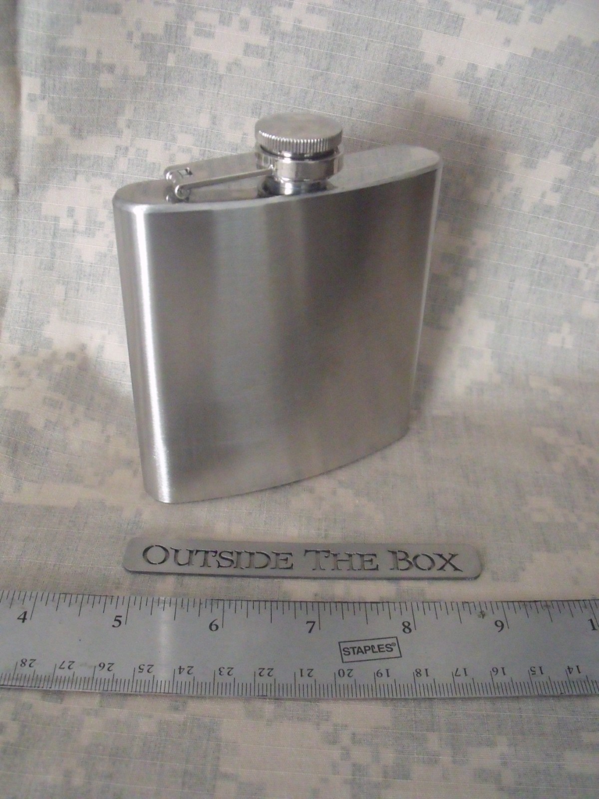 Emergency/Survival: SE Stainless Steel Hip Flask, 6 oz. HQ66SP, Screw Cap