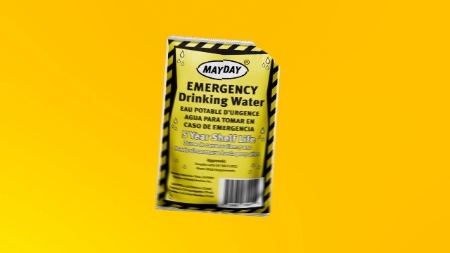 Emergency Water Pouches – 50 Pack, 5-Year Shelf Life, Leak-Proof, Disaster Prep