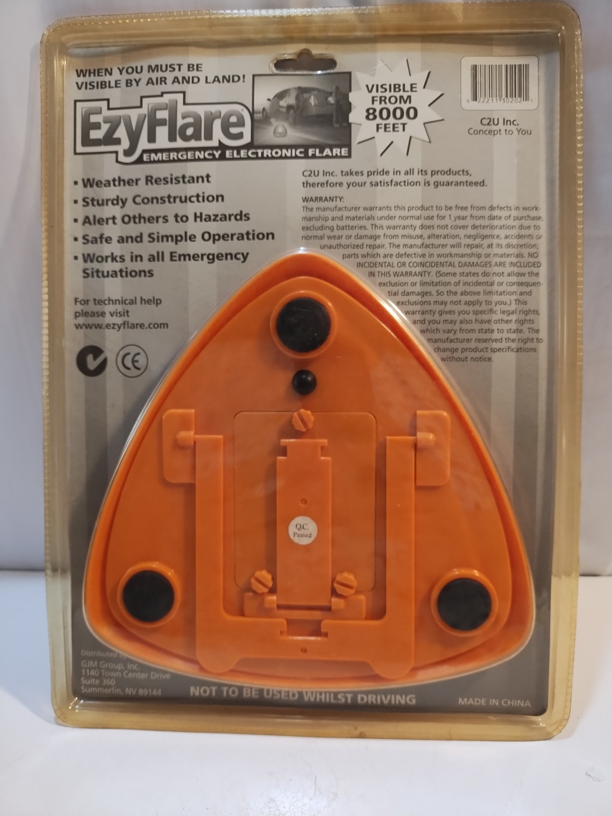 EzyFlare Emergency Roadside Electronic Flashing LED Warning Light NIP Safty Lite