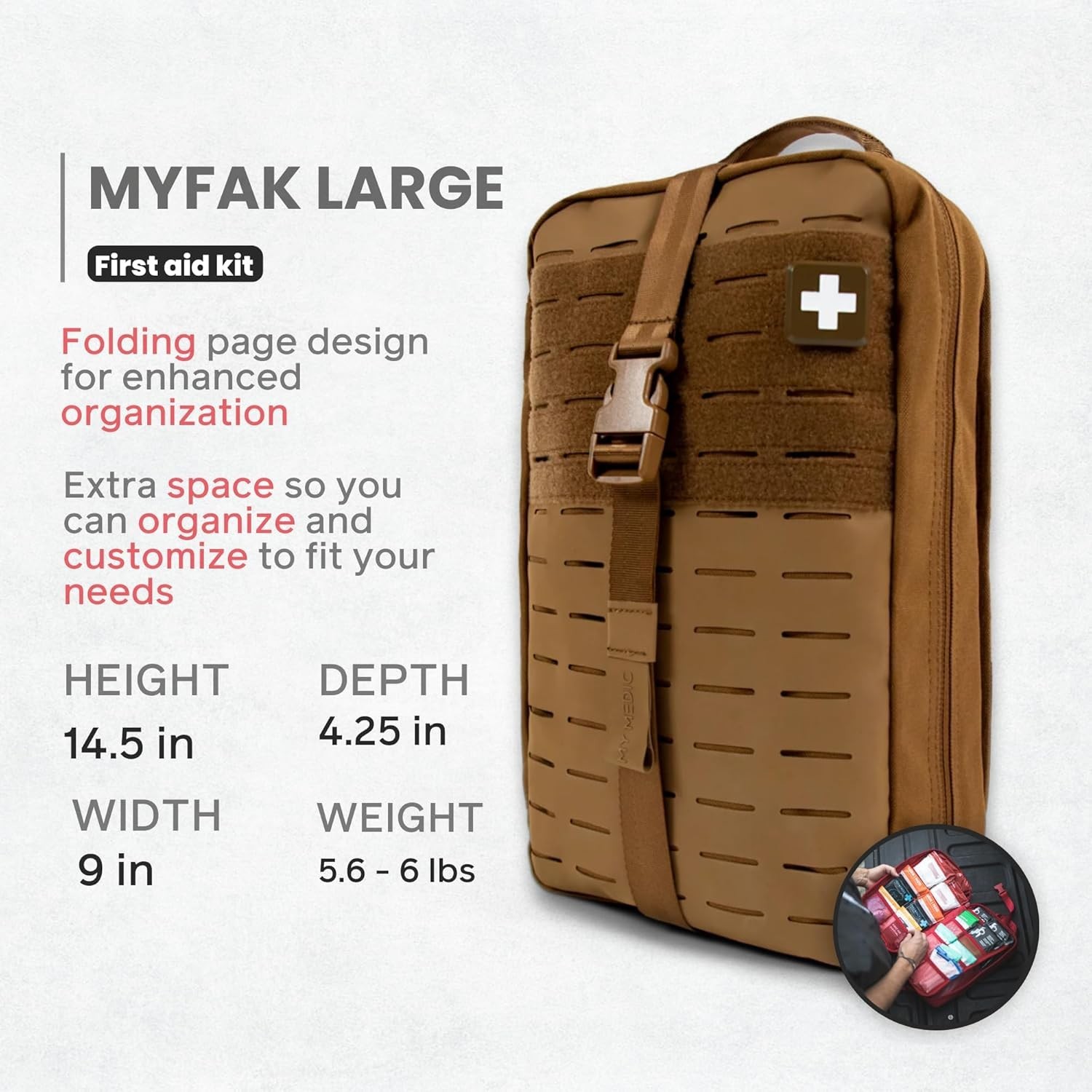 Large Medical Kit Emergency First Aid Survival Supplies Travel Bag Ready Car