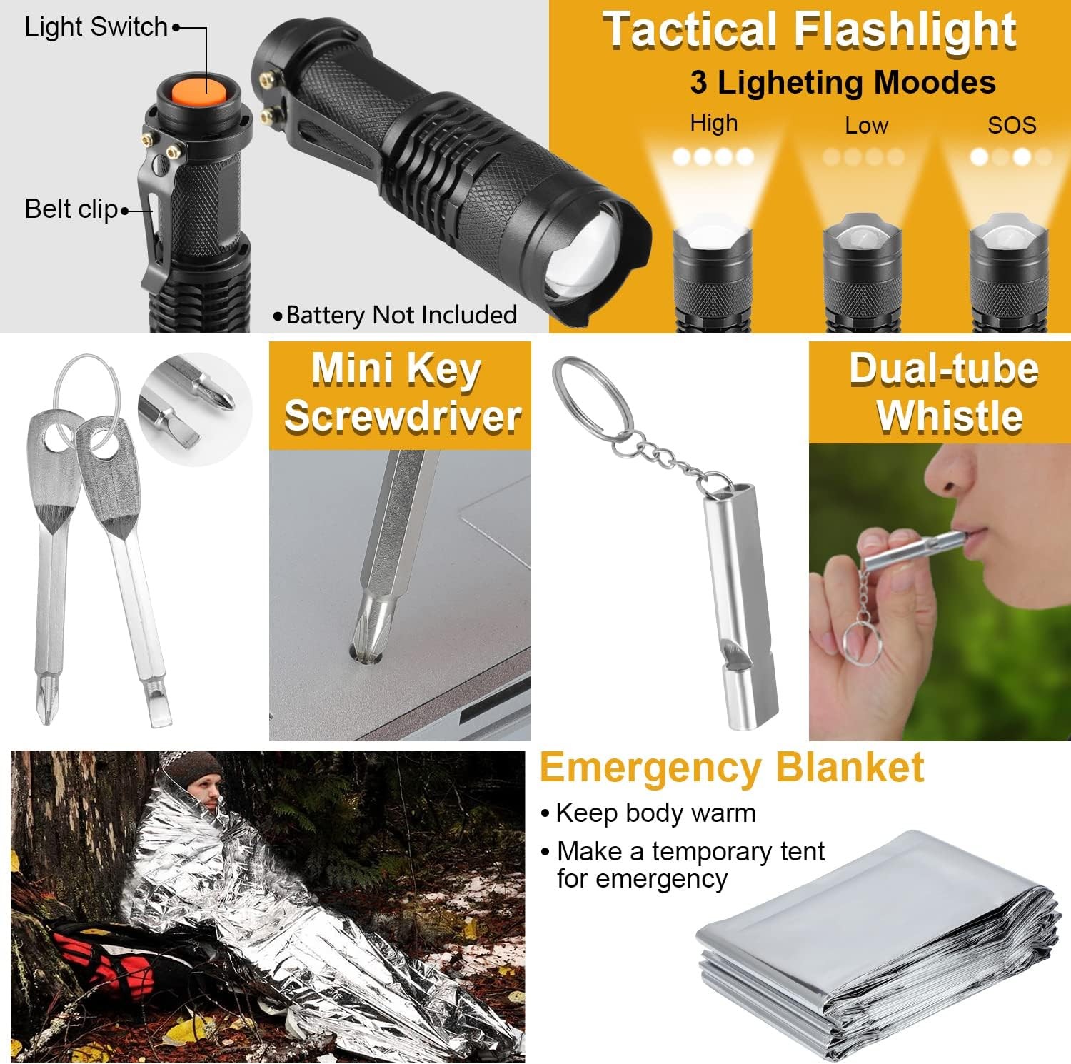Survival Kit, Gifts for Men Dad Husband, Emergency Survival Gear and Equipment 1
