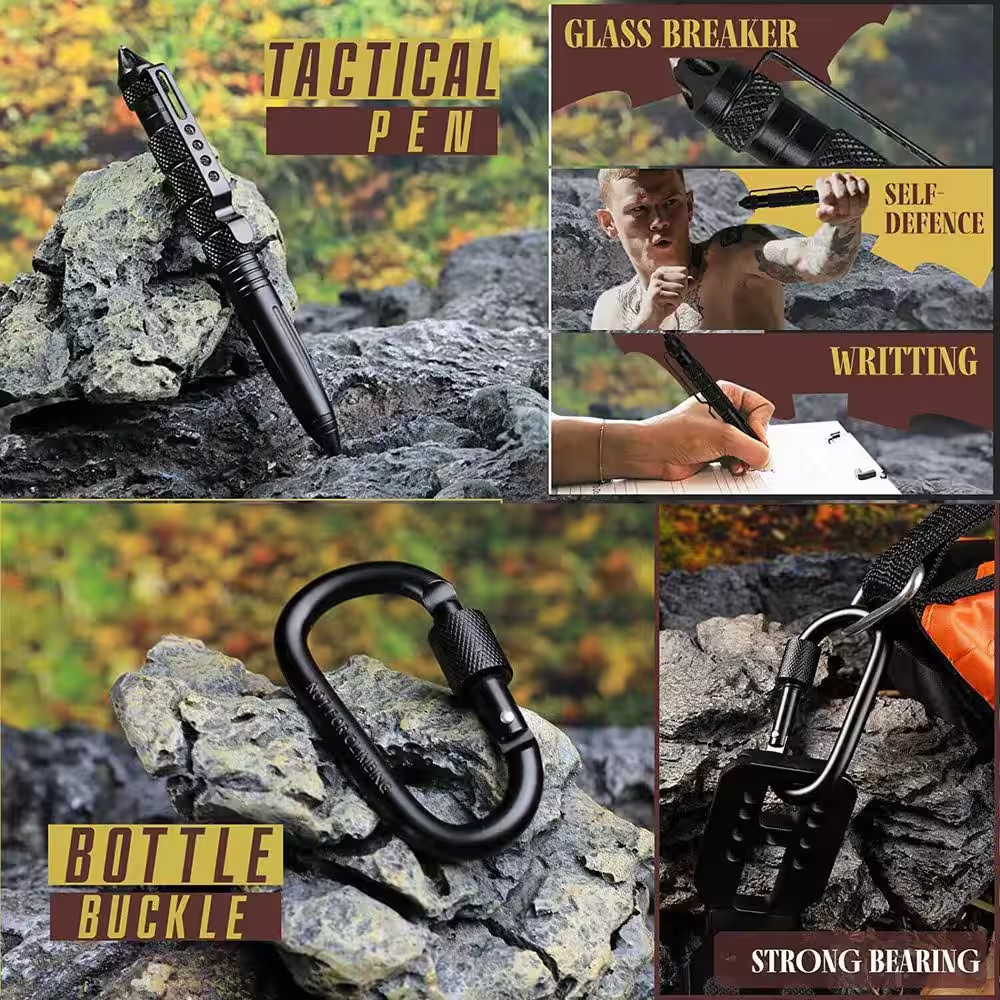 14 In. 1 Outdoor Emergency Survival Kit for Camping, Hunting, Hiking Survival Ge