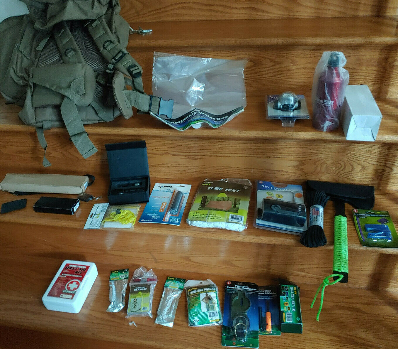 Survival First Aid Kit Emergency Gear Set Camping Wilderness Tactical Backpack