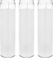 🎯 Emergency Candle 8 inch Glass pillar Lasts at Least 80 Hours 3 Pack