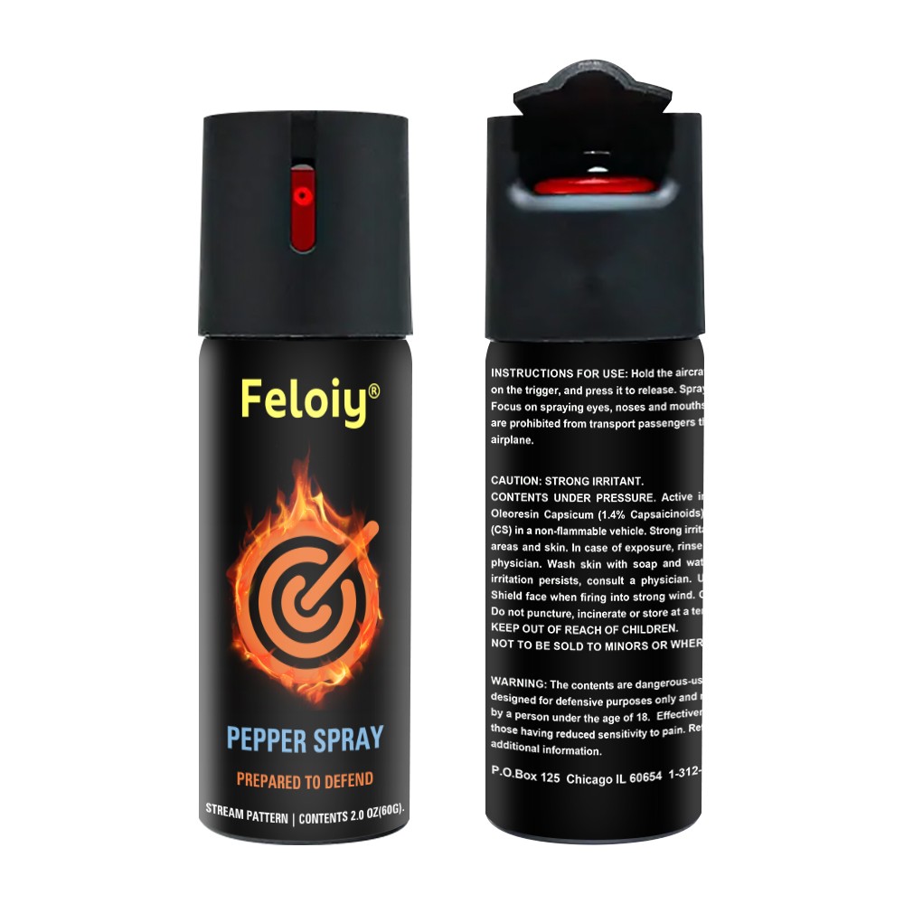 2 PACK Pepper Spray 1/2oz Self Defense Security Protection Keychain