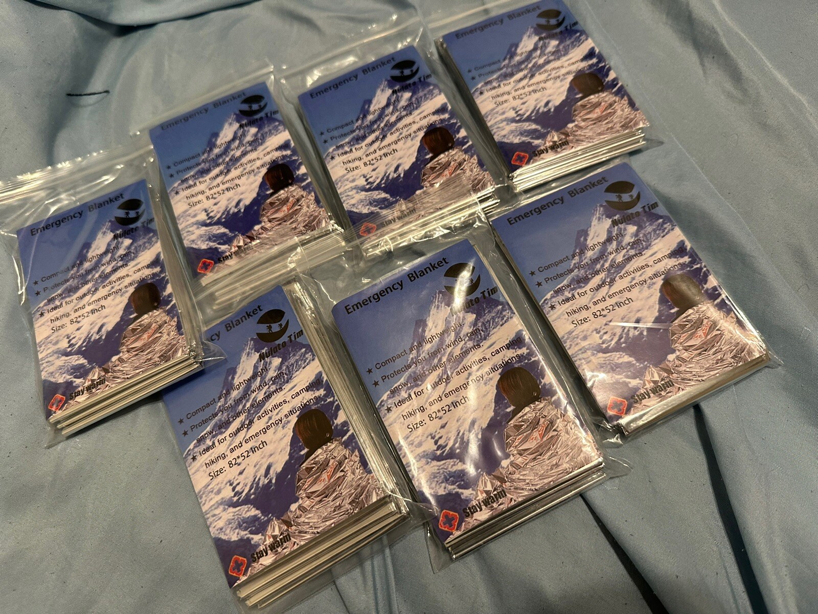 (7) Emergency Rescue Space Thermal Blankets 84 x 52 New !