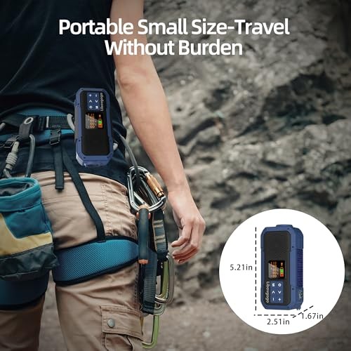 Emergency Weather Radio with IPX5 Waterproof Portable Bluetooth BLUE