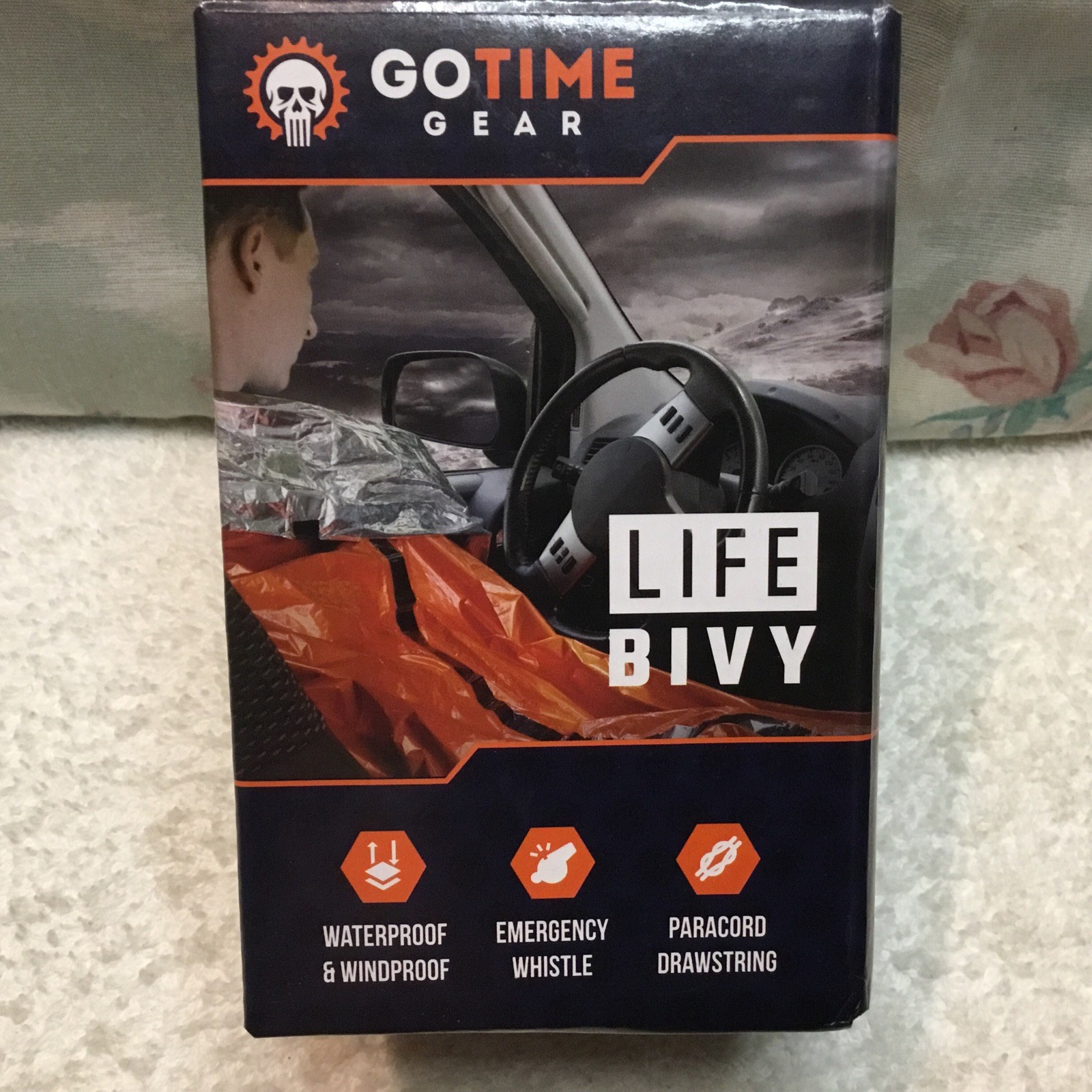 Go Time Gear Life Bivy Emergency Survival Sleeping Bag Thermal Bright Orange