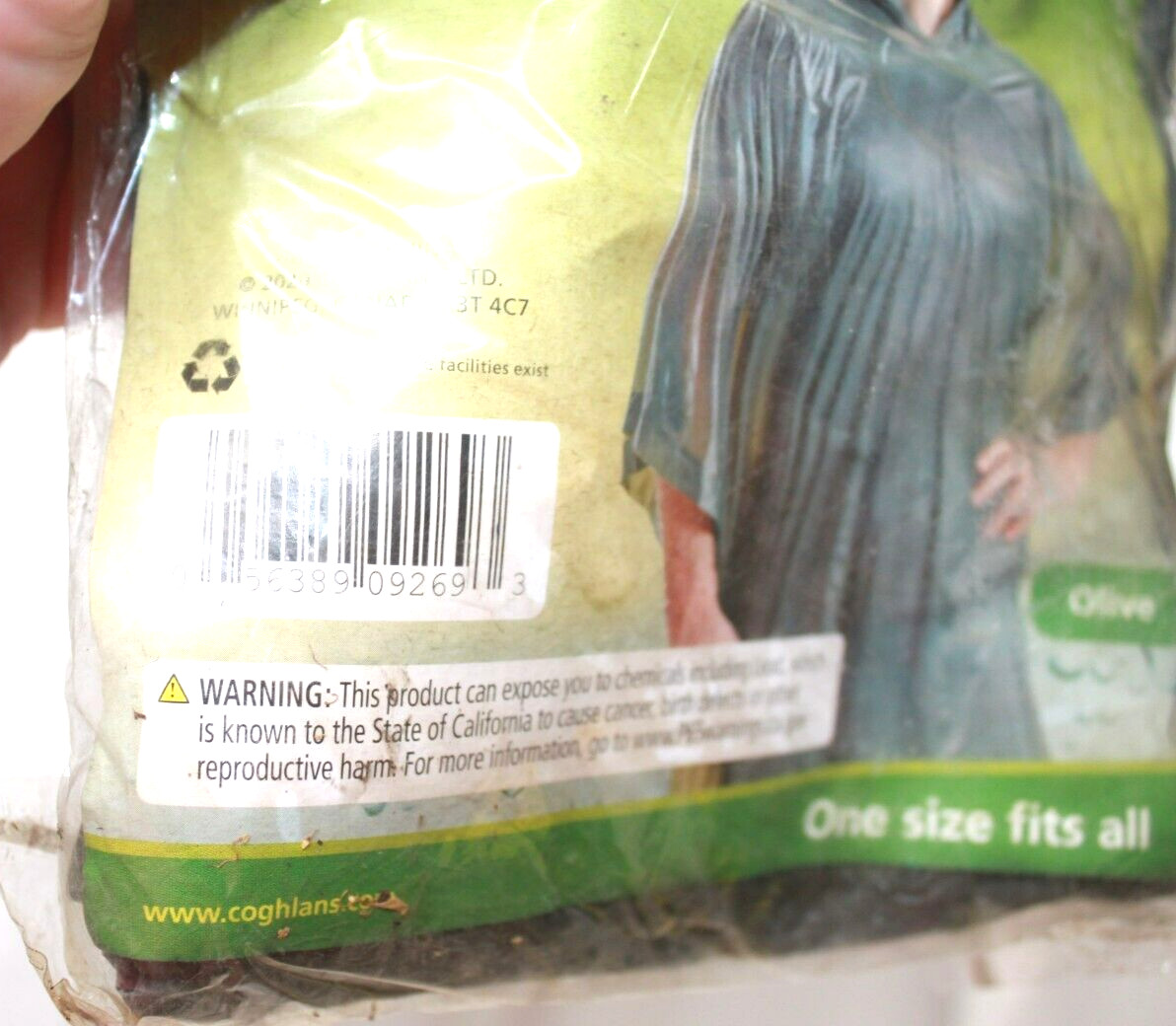 Coghlan’s Lightweight Poncho, Olive Drab, Waterproof, One Size #9269