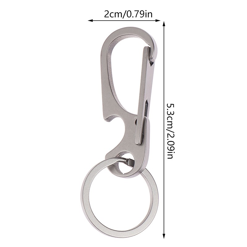 Titanium Alloy Carabiner Multi-function Keychain Outdoor Key Chain Ring Buckle