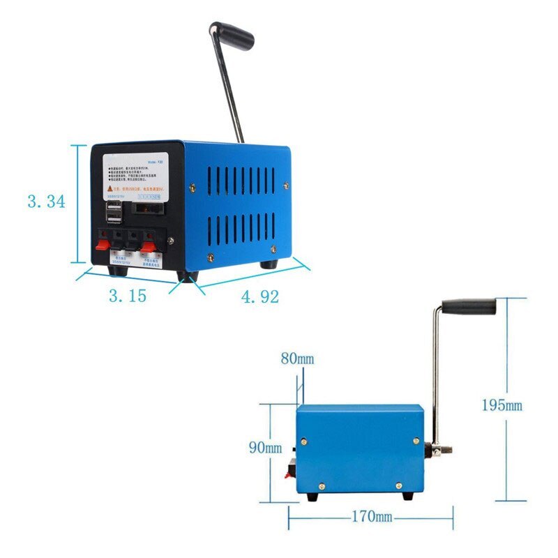 High Power Charger Portable Emergency Hand Power Hand Crank USB Charging Tool