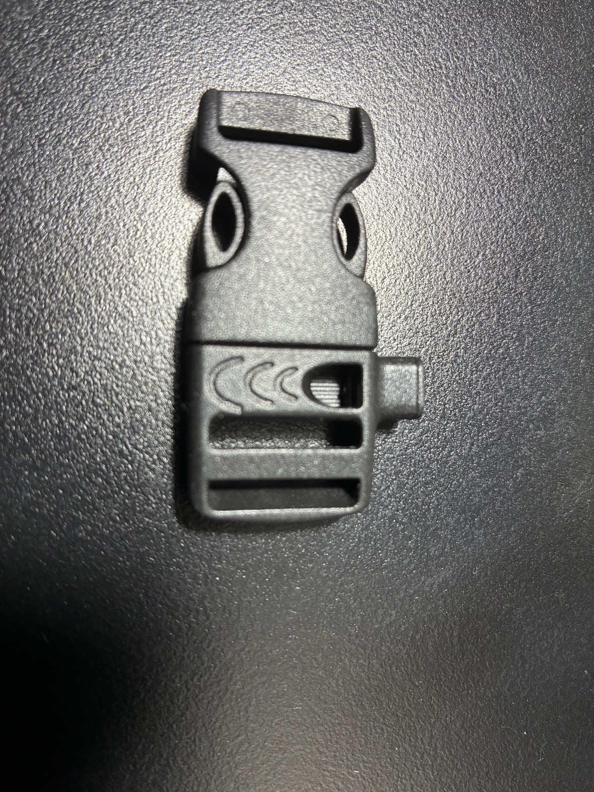 Whistle Sternum Strap Side-Release Backpack Buckle, 5/8 inch black