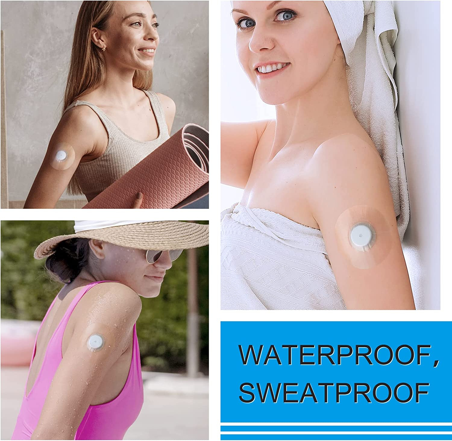 Freestyle Sensor Adhesive Bandage Patches for Libre 2 Cover Waterproof Clear …