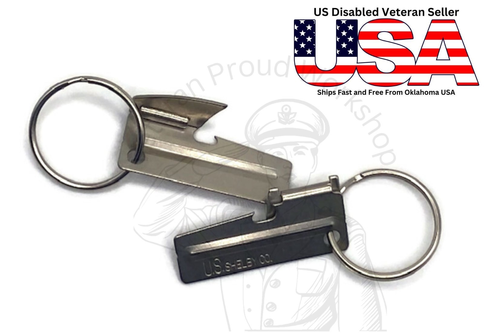 2 Pack P38 Can Openers With Key Rings Made In The USA Ships Free