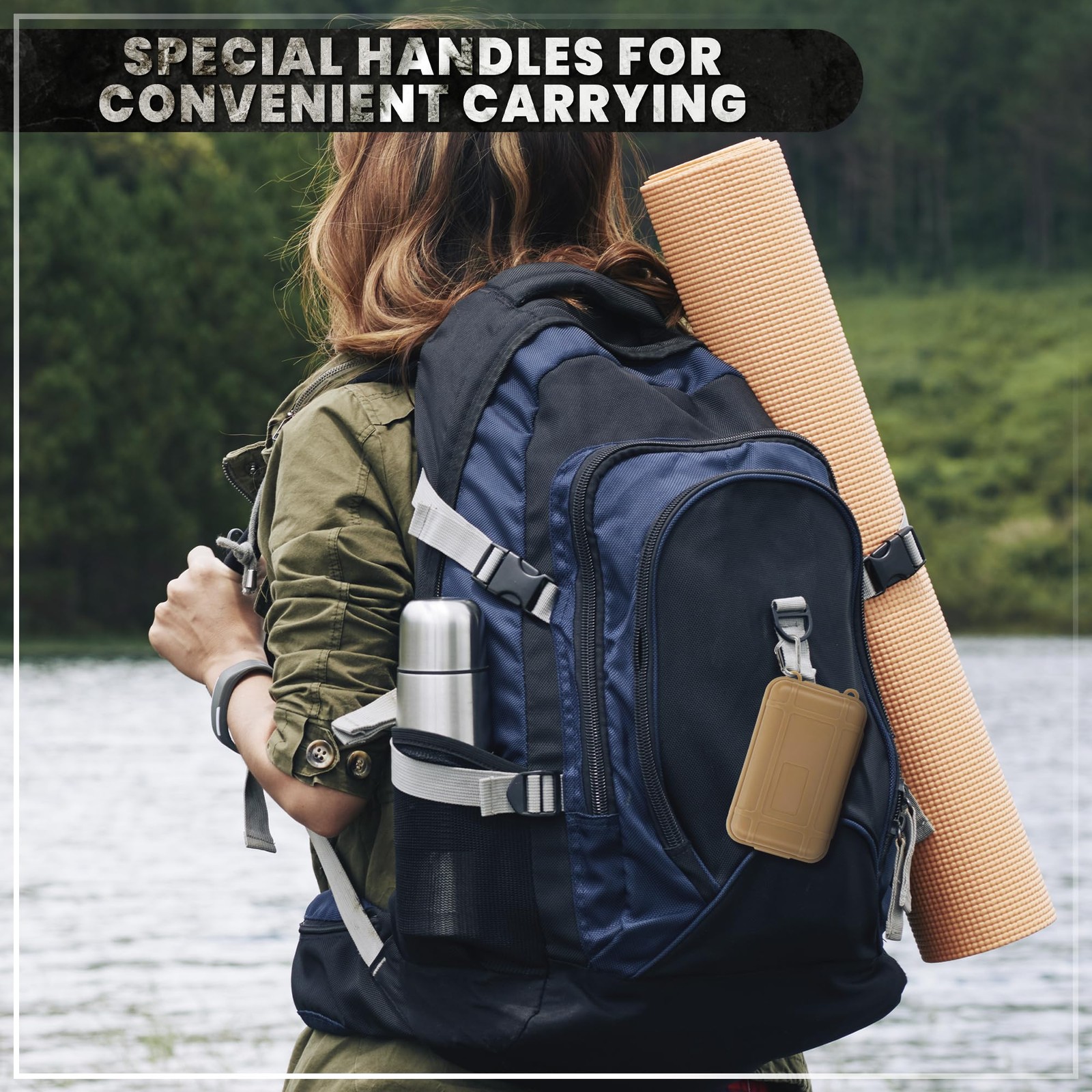 2 PCS Small Hard Case With Foam 4.92×2.95 Inch Waterproof Geocache Container