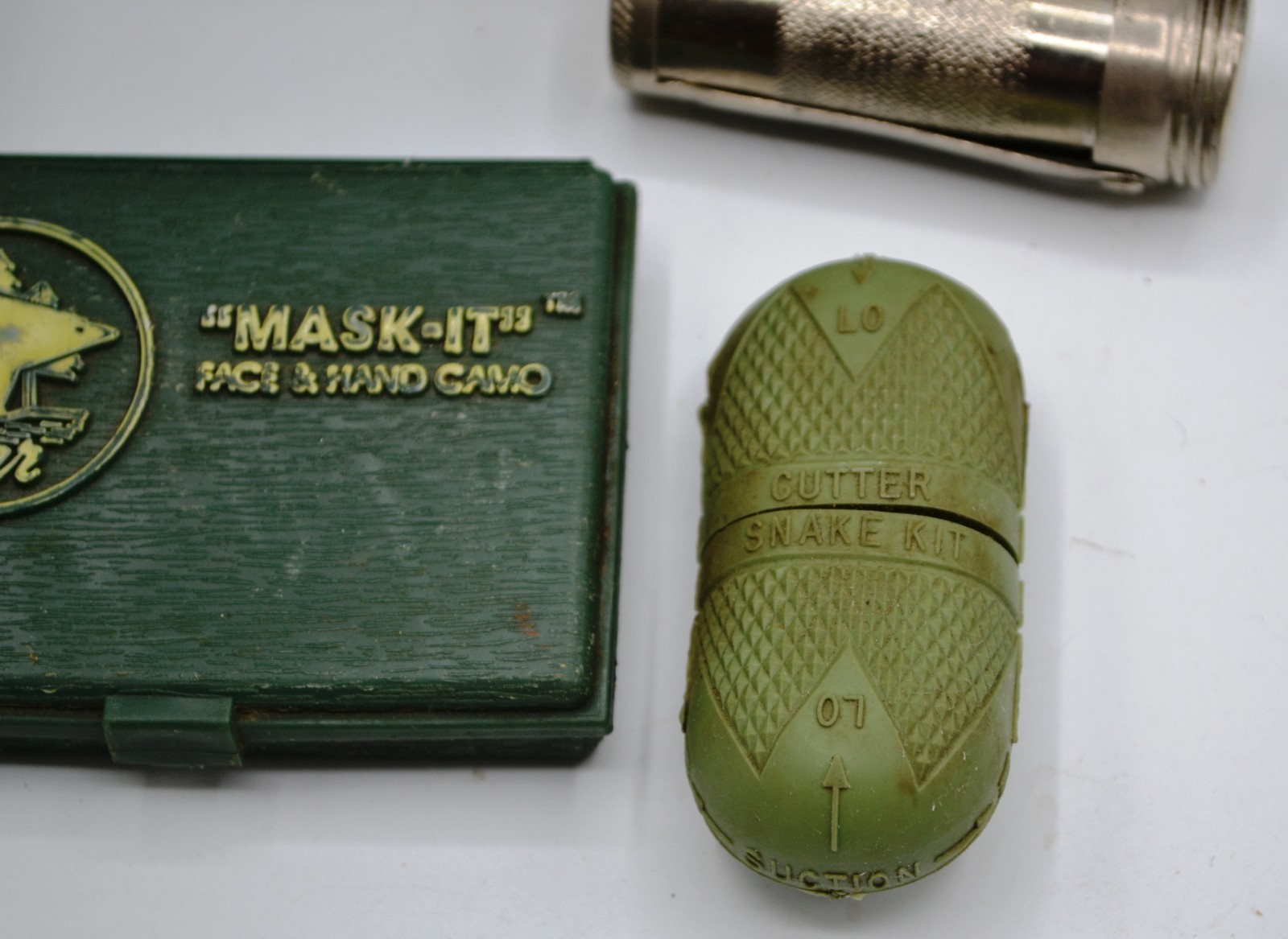 Boy Scouts Camping Survival Military – Metal Match Box Snake Bite Kit More