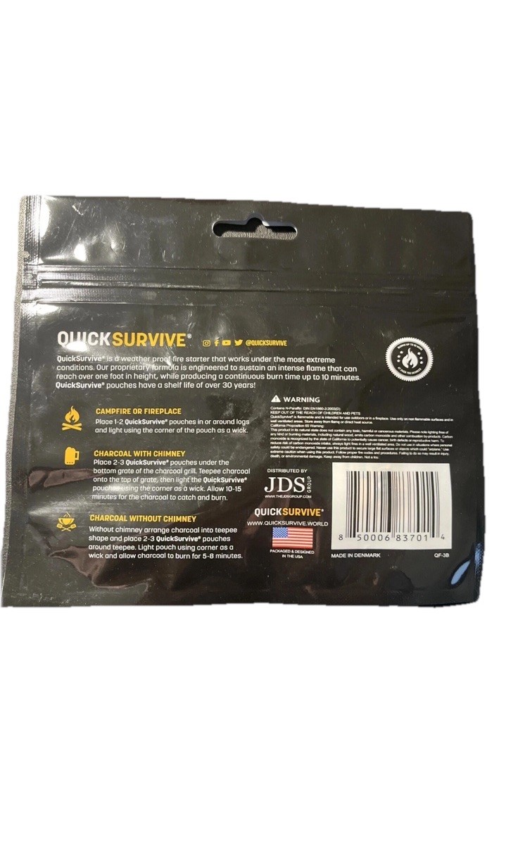 QUICK SURVIVE FIRE STARTERS, New In Package