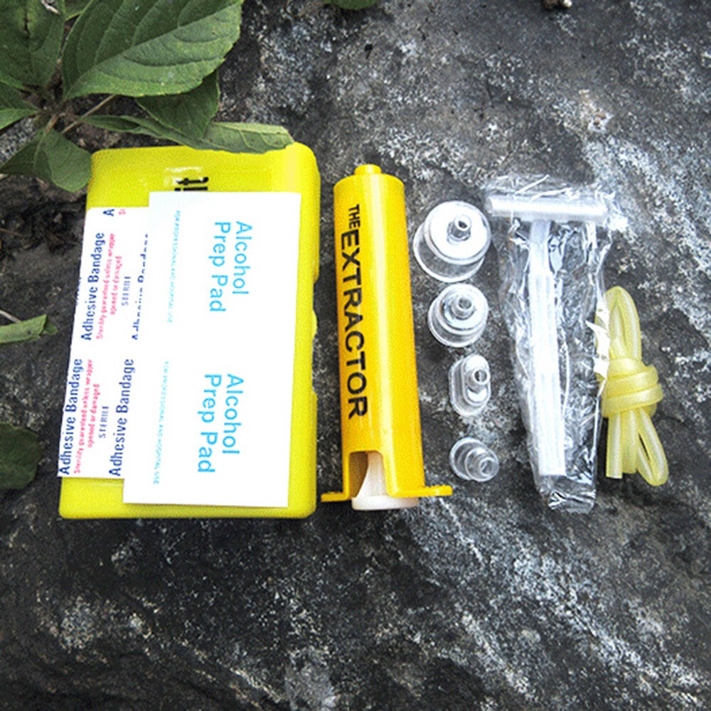 Portable Outdoors Insect Bee Sting Snake Bite Venom Extractor Suction Kit Tool