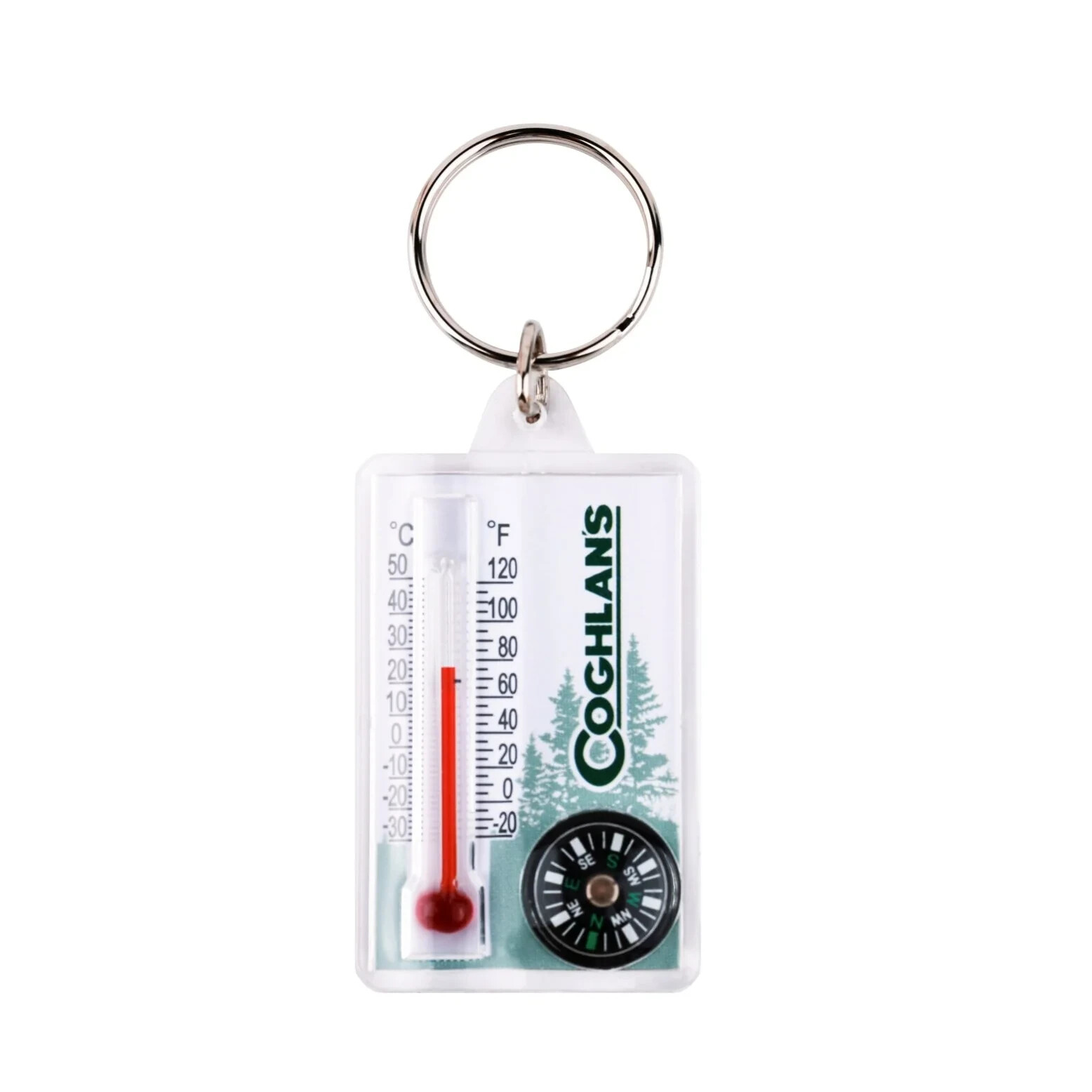 Coghlan’s Thermometer & Compass Key Chain Compact Lightweight Survival 9714