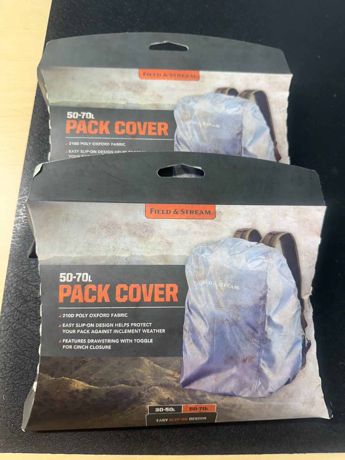 Field & Stream 50-70L Pack Cover 210d Poly Oxford Fabric Easy 3-Pack