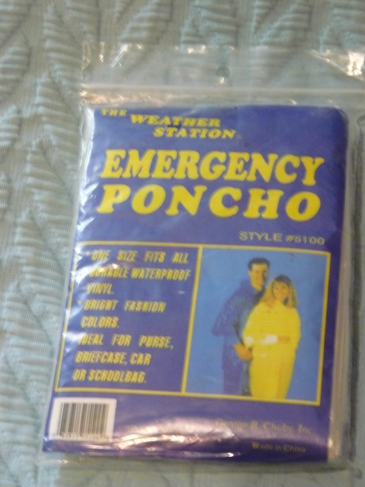Weather Station Emergency Poncho Clear Lightweight One Size fits all