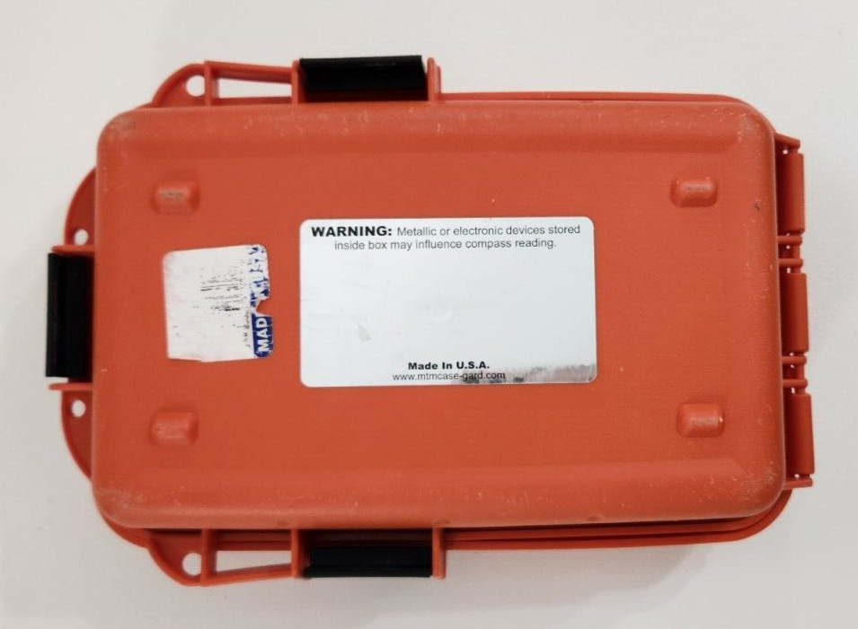 Orange Survivor Dry Box with O-Ring Seal Built in Compass Travel Camping Fishing