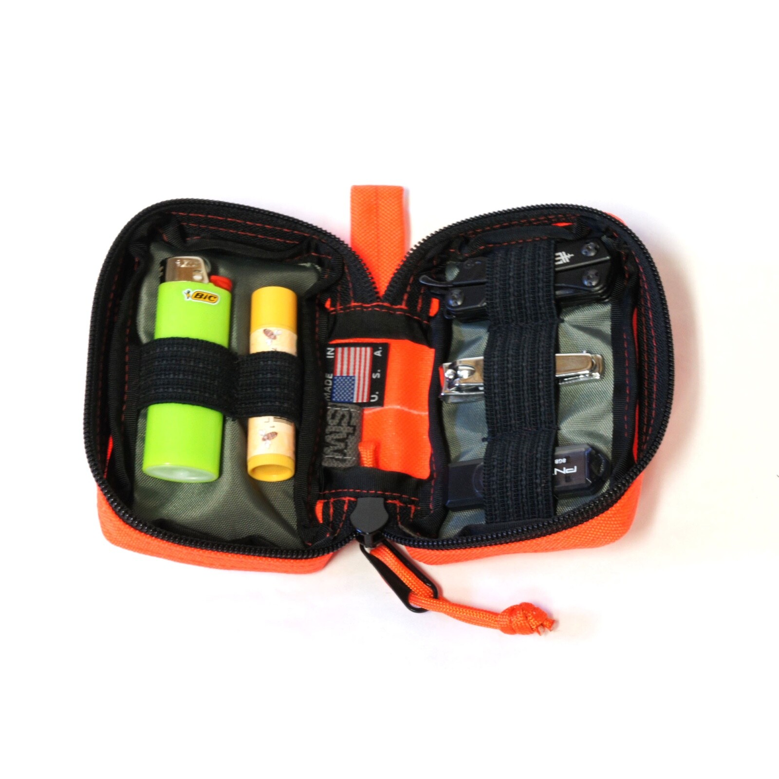 STW Mini Blaze Orange Cordura Nylon EDC Organizer Pouch